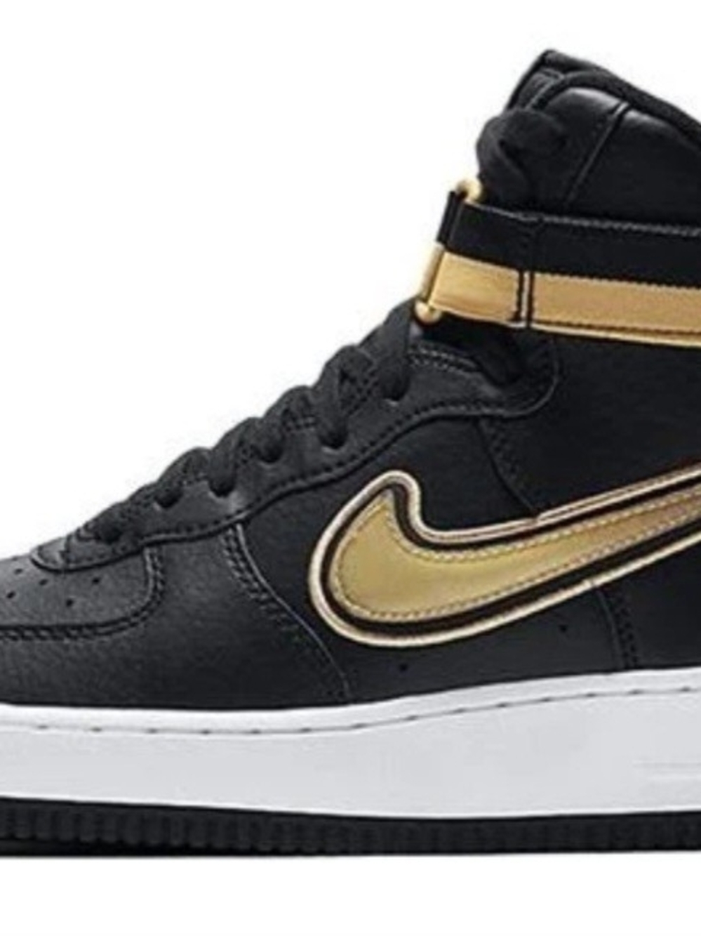 Nike men’s Black and Gold High-Top Sneakers 11.5 NEW IN BOX